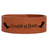 9 1/2" x 1" Laserable Leatherette Cuff Bracelet