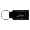 2 3/4" x 1 1/4" Laserable Leatherette Rectangle Keychain