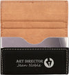 Leatherette Hard Business Card Holder — 3.75 × 2.75 Inches
