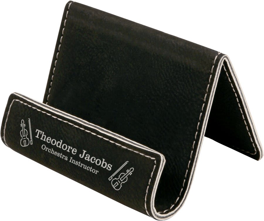 3 1/2" x 2 1/2" Laserable Leatherette Holder Easel