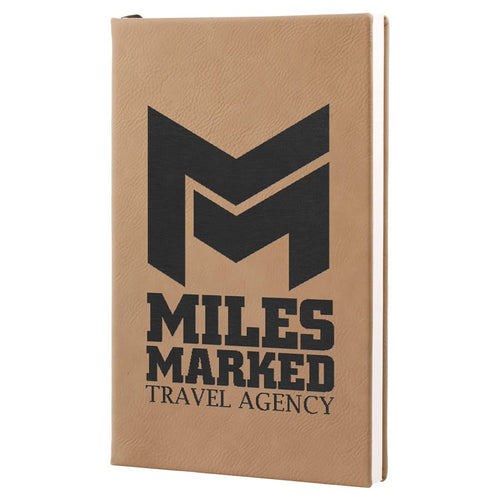 5 1/4" x 8 1/4" Laserable Leatherette Journal with Lined Notepad