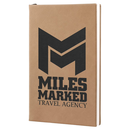 5 1/4" x 8 1/4" Laserable Leatherette Journal with Lined Notepad