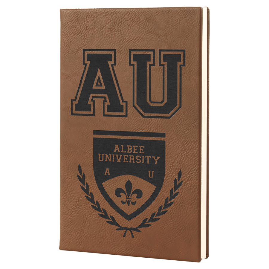 5 1/4" x 8 1/4" Laserable Leatherette Journal with Lined Notepad