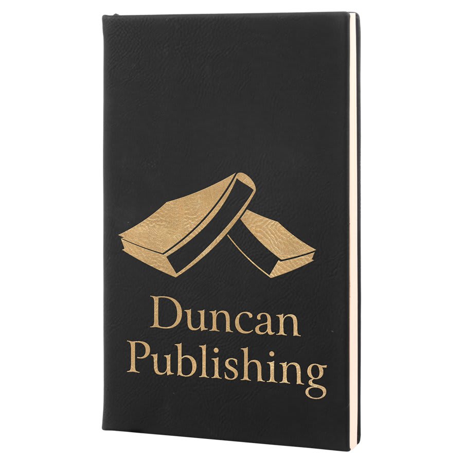 5 1/4" x 8 1/4" Laserable Leatherette Journal with Lined Notepad