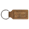 2 3/4" x 1 1/4" Laserable Leatherette Rectangle Keychain