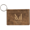 4 1/4" x 3" Laserable Leatherette Keychain ID Holder