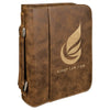 7 1/2" x 10 3/4" Leatherette Book/Bible Cover with Handle & Zipper