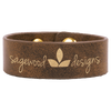 9 1/2" x 1" Laserable Leatherette Cuff Bracelet