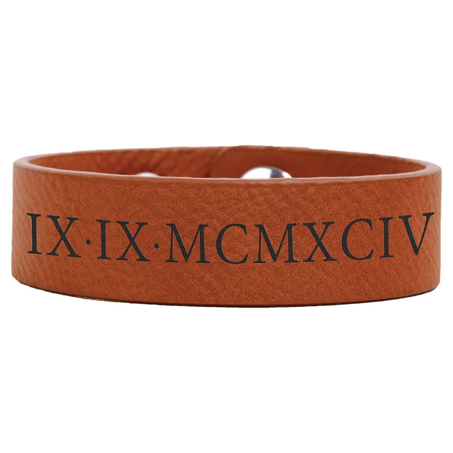 8 1/2" x 3/4" Laserable Leatherette Youth Cuff Bracelet