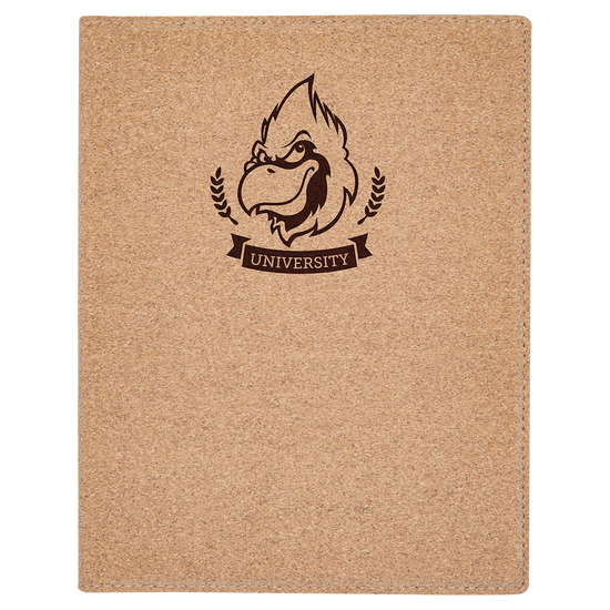 7" x 9" Small Cork Portfolio with Notepad