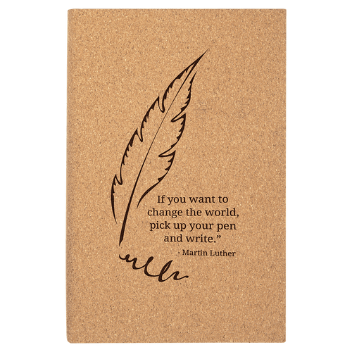 5 1/4" x 8 1/4" Cork Journal with Lined Notepad