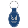 3" x 1 3/4" Laserable Leatherette Oval Keychain