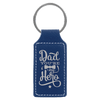 2 3/4" x 1 1/4" Laserable Leatherette Rectangle Keychain