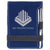 3 1/4" x 4 3/4" Laserable Leatherette Mini Notepad with Pen