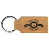 2 3/4" x 1 1/4" Laserable Leatherette Rectangle Keychain