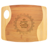 Bamboo Two-Tone Cutting Board with Handle