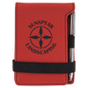 3 1/4" x 4 3/4" Laserable Leatherette Mini Notepad with Pen
