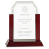 Gateway Jade Glass Award with Rosewood Base — Shape and Size