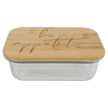 Rectangle Glass Container with Bamboo Lid
