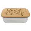 Rectangle Glass Container with Bamboo Lid