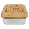 Rectangle Glass Container with Bamboo Lid