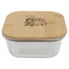 Square Glass Container with Bamboo Lid
