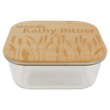 Square Glass Container with Bamboo Lid
