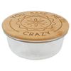 Round Glass Container with Bamboo Lid