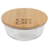 Round Glass Container with Bamboo Lid