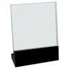 Jade Glass Standup Award with Black Crystal Base — Size