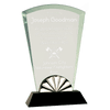 Horizon Glass Award with Black Base — Shape and Size
