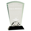 Horizon Glass Award with Black Base — Shape and Size