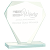Cut Diamond Jade Glass Award — Size