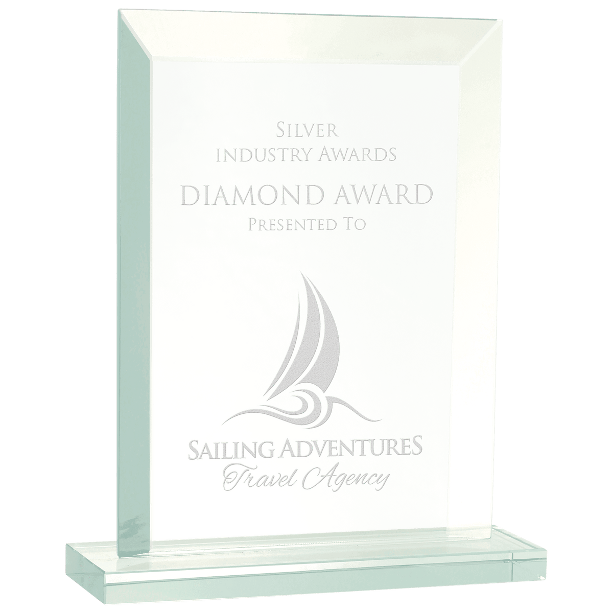 7 3/4" Rectangle Glass Award