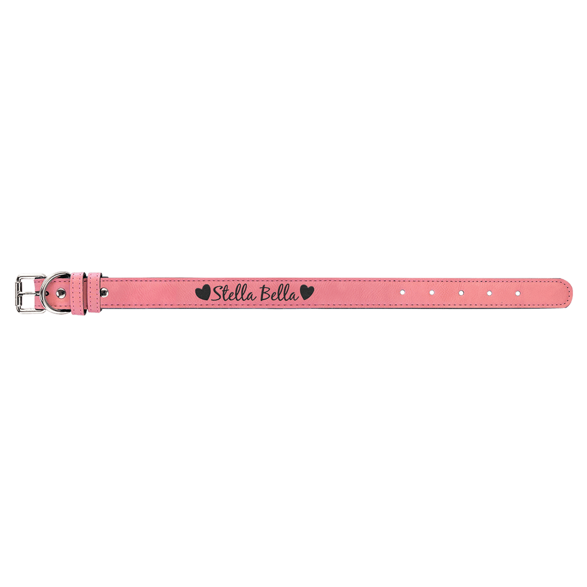 Medium 19" x 1" Laserable Leatherette Dog Collar