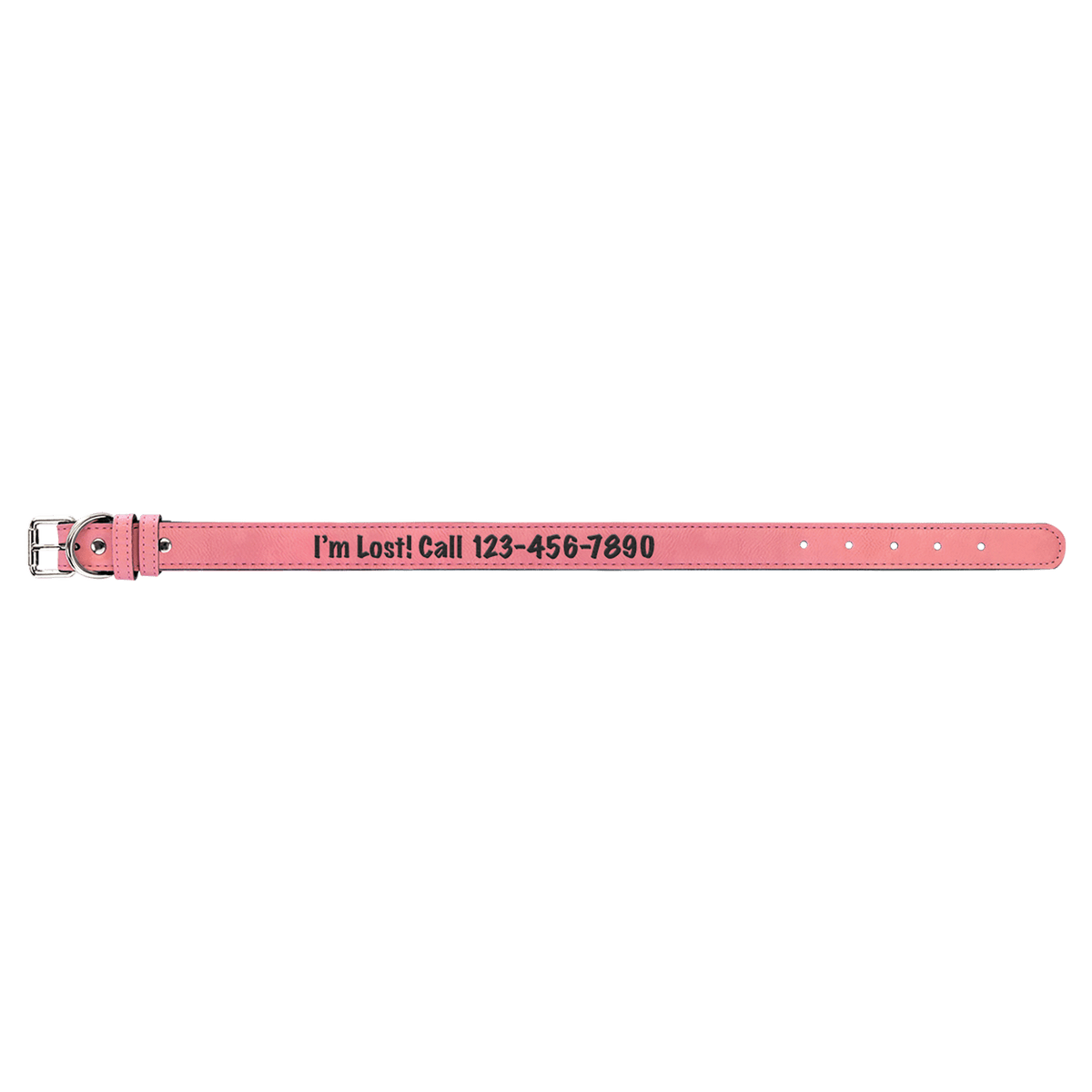 Large 23" x 1" Laserable Leatherette Dog Collar