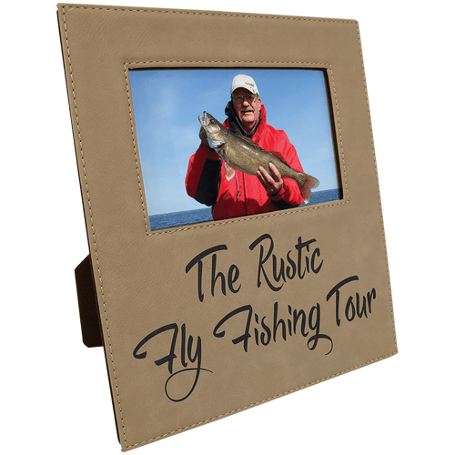 Leatherette Photo Frame with Personalization Area — Options