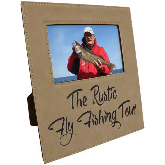Leatherette Photo Frame with Personalization Area — Options