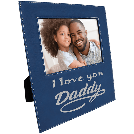 5" x 7" Leatherette Photo Frame with 4 1/2" x 9 Personalization Area
