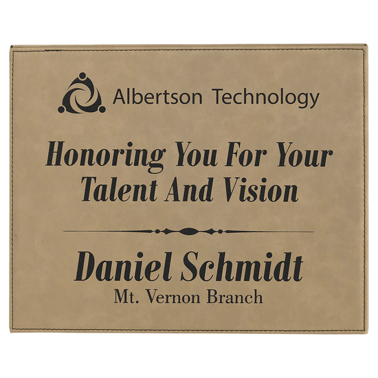 10 1/2" x 13" Laserable Leatherette Plaque