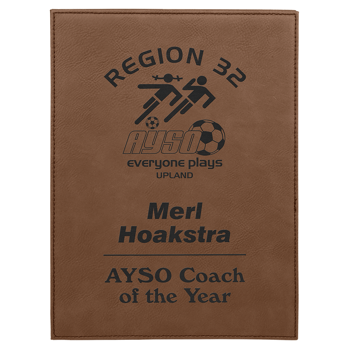 Dark Brown 9" x 12" Laserable Leatherette Plaque