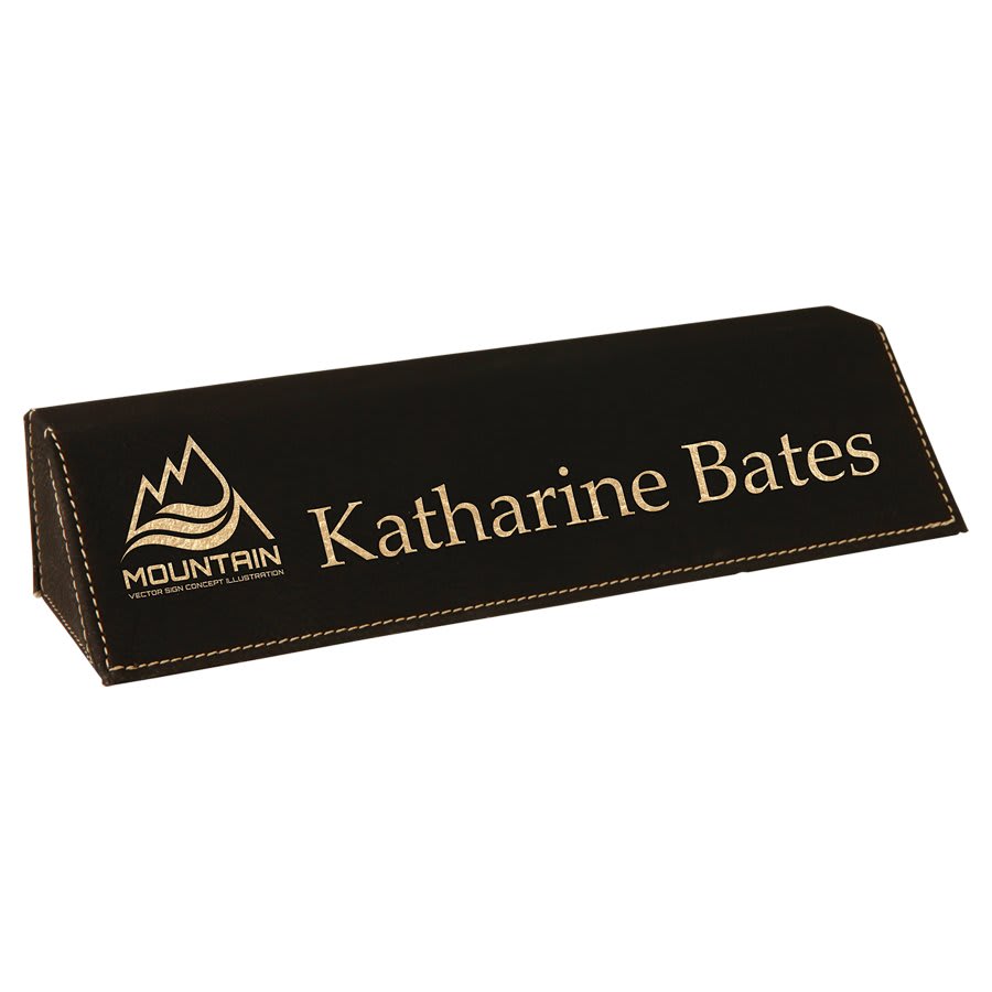 8 1/2" Laserable Leatherette Desk Wedge