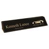 10 1/2" Laserable Leatherette Desk Wedge with Business Card Holder