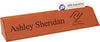10 1/2" Laserable Leatherette Desk Wedge with Business Card Holder