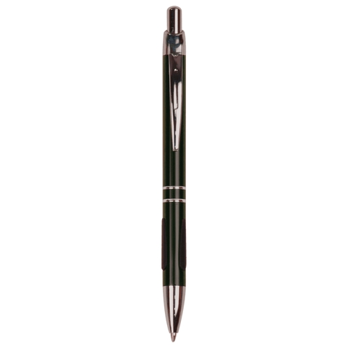 Anodized Aluminum Pen with Gripper — Silver Trim