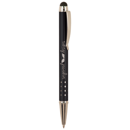 Laserable Stylus Pen — Silver Trim, Color and Bamboo Options
