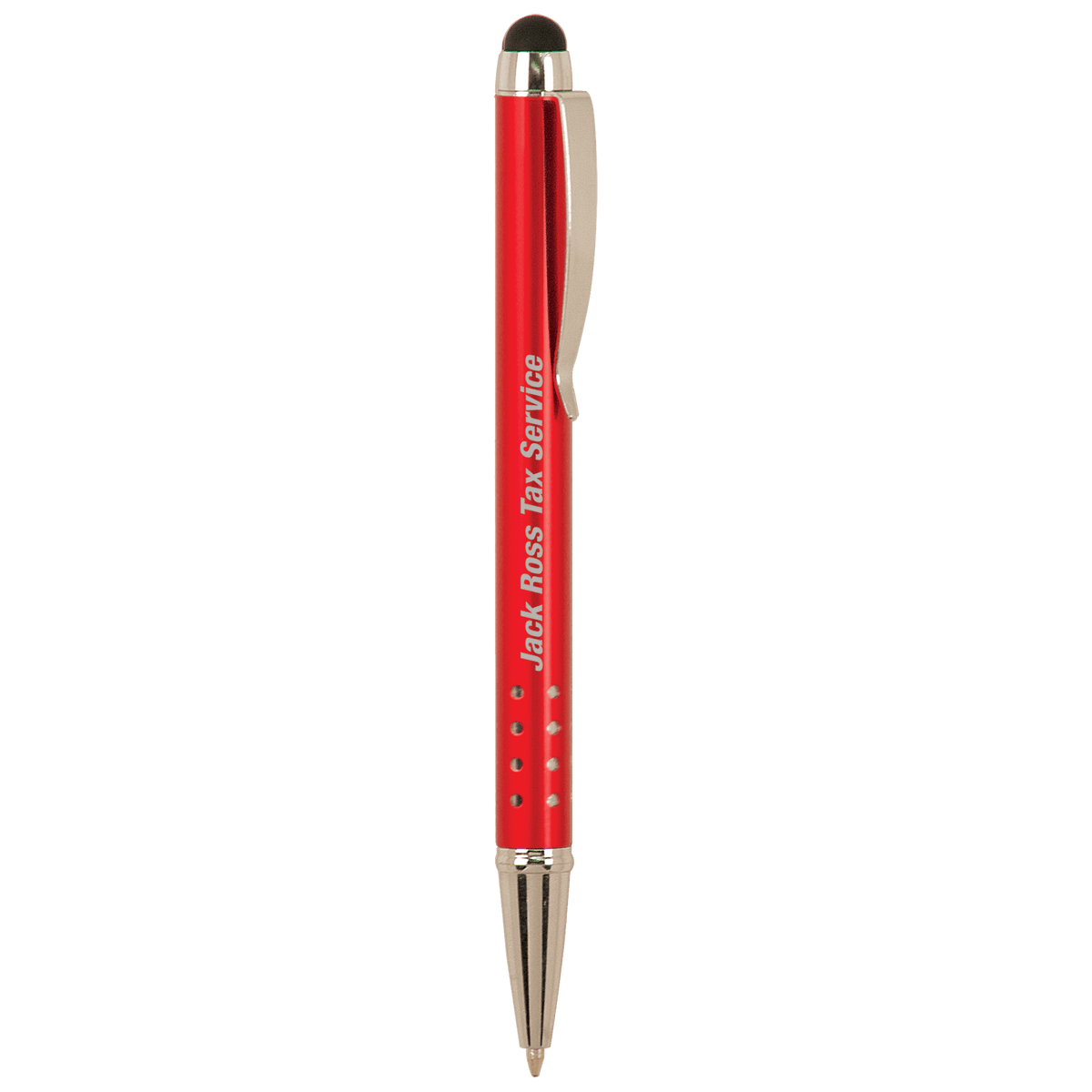 Laserable Stylus Pen — Silver Trim, Color and Bamboo Options