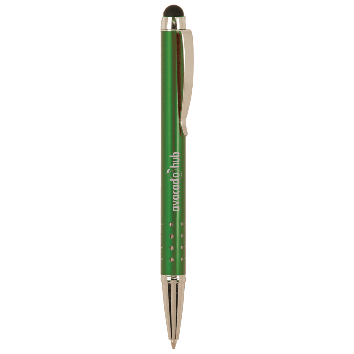 Laserable Stylus Pen — Silver Trim, Color and Bamboo Options
