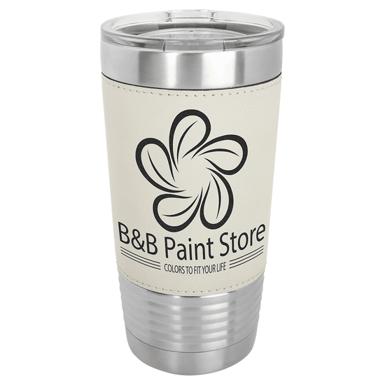 Polar Camel 20 oz. Laserable Leatherette Tumbler with Clear Lid