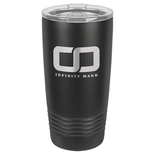 Polar Camel Full Black Ringneck Tumbler with Logo Lid